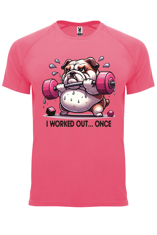 Koszulka sportowa I WORKED OUT… ONCE - obrazek 16