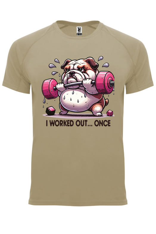 Koszulka sportowa I WORKED OUT… ONCE - obrazek 17